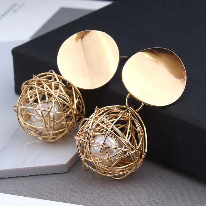 FIELDS OF GOLD DROP EARRINGS